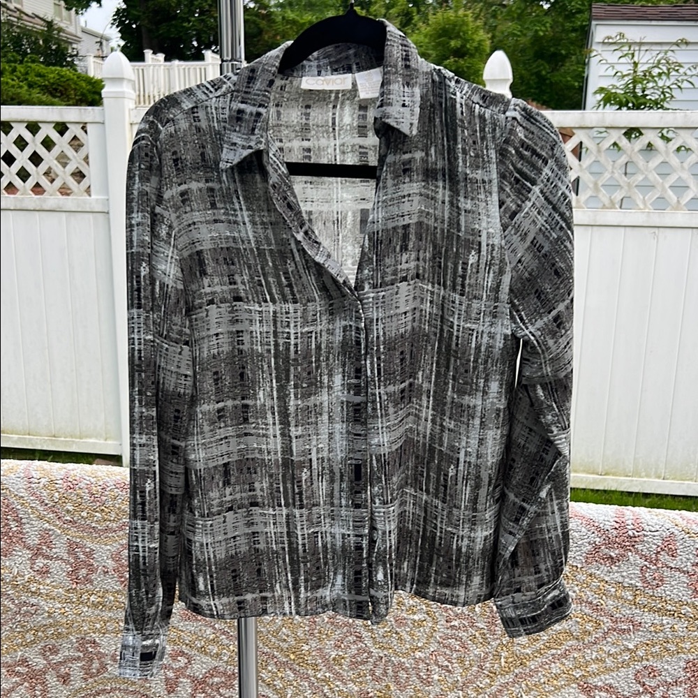 Women's Black and Gray Blouse